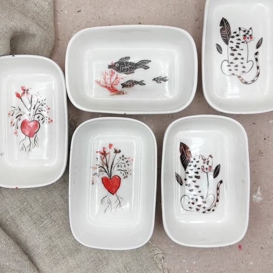 Conjunto cuencos aperitivos cerámica decorativos BIHU