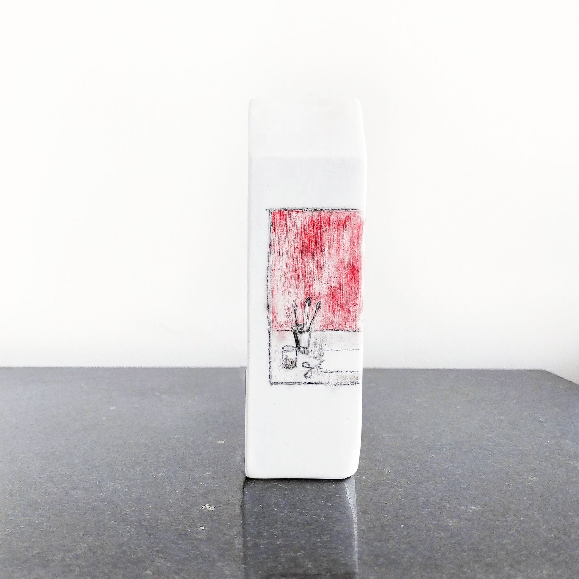 Escultura cerámica Desde mi taller pieza única vista lateral